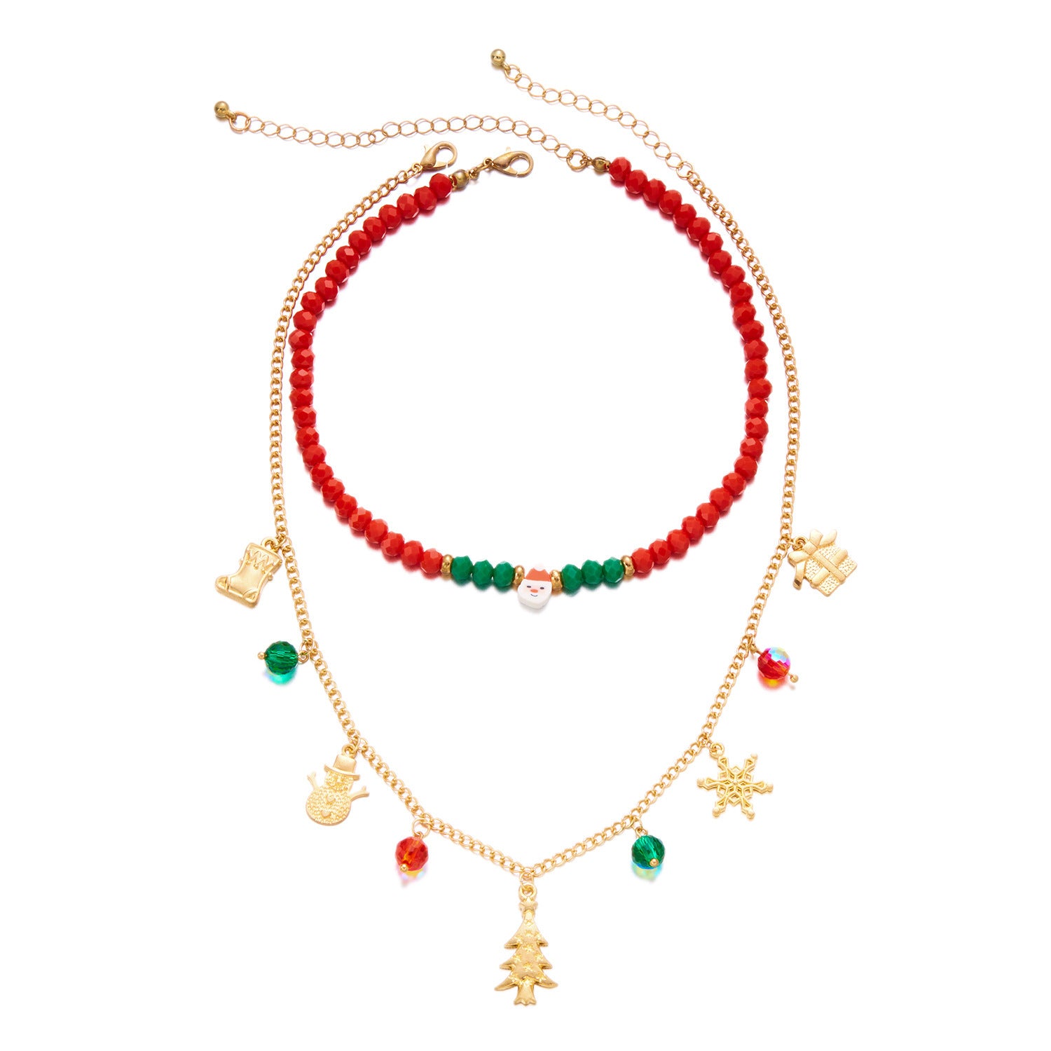 Wholesale Christmas polymer clay beaded necklace